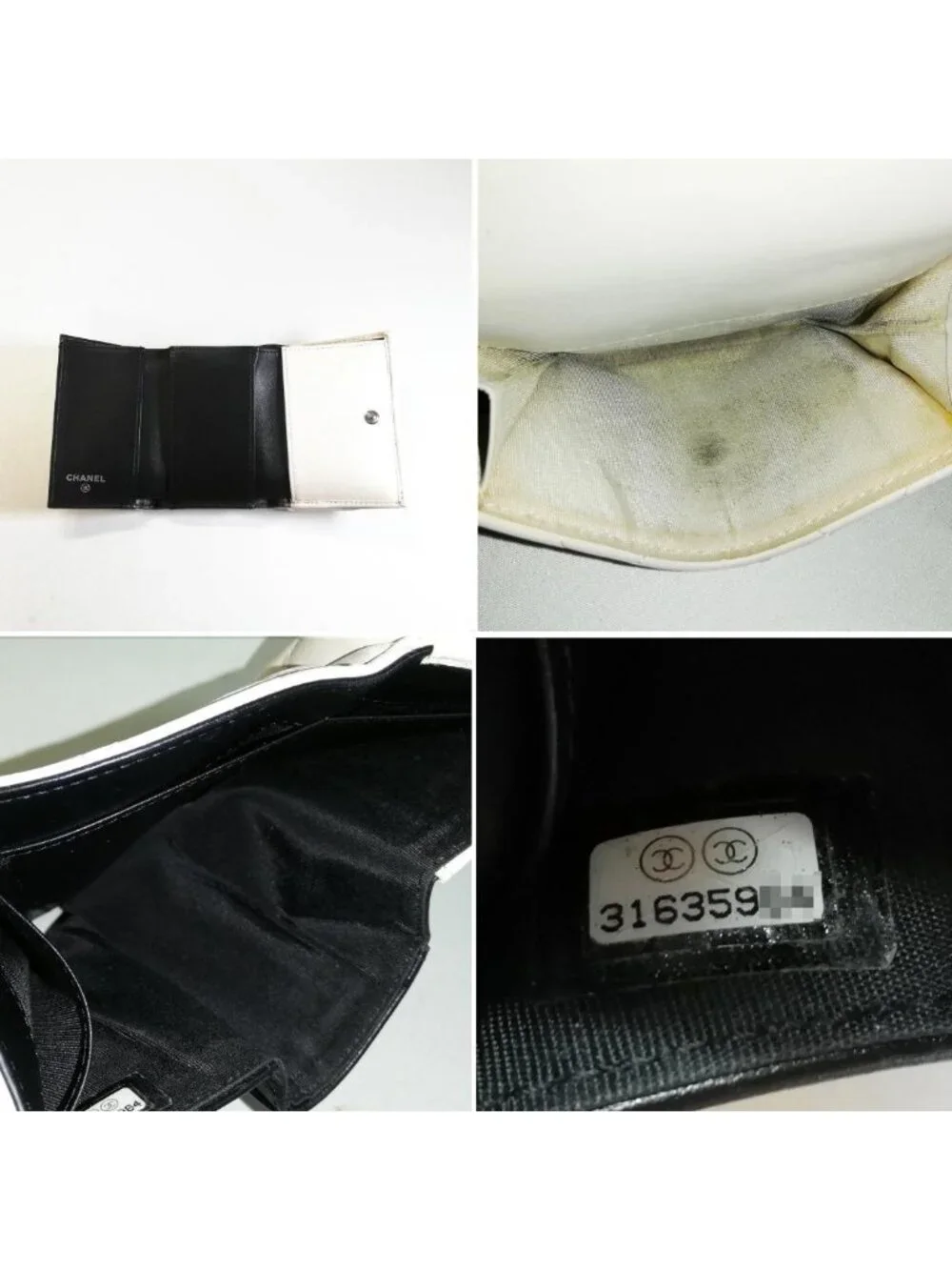 Chanel 19 Trifold Wallet Dizeneuf White